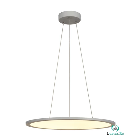 Lampa suspendata, lustra PANOU 60 pandantiv, versiunea pandantiv gri, gri-argintiu, 360 LED-uri, 40W, contra orbirii 1-10V, 3000K,