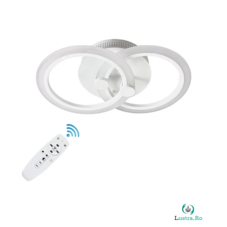 LUSTRA LED CERCURI 36W CU 2 BRATE 3 CULORI+IR 400mm x 100mm