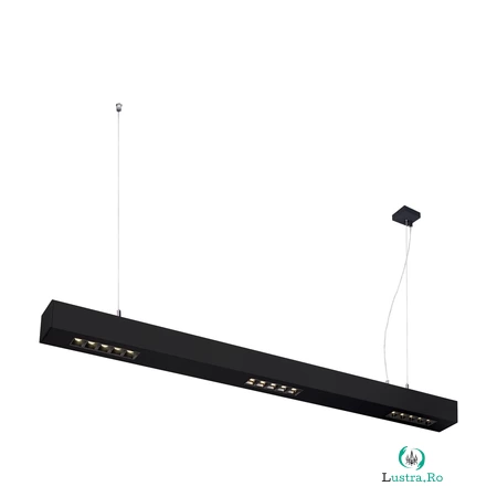Lampa suspendata, lustra Q-LINE ® pandantiv, LED-negru pandantiv lumina de interior, 1m, BAP, negru, 4000K,