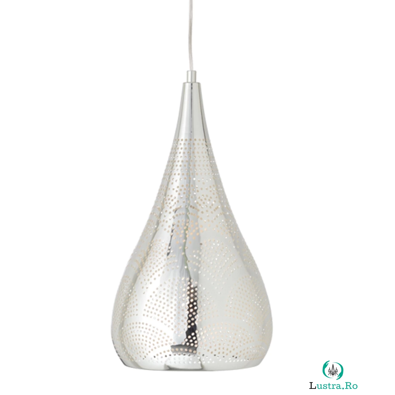 Lustra Aca Lighting, PLEIADES, 20x41x160 cm, 1xE27, 60W, argintiu la 99.00 lei ron