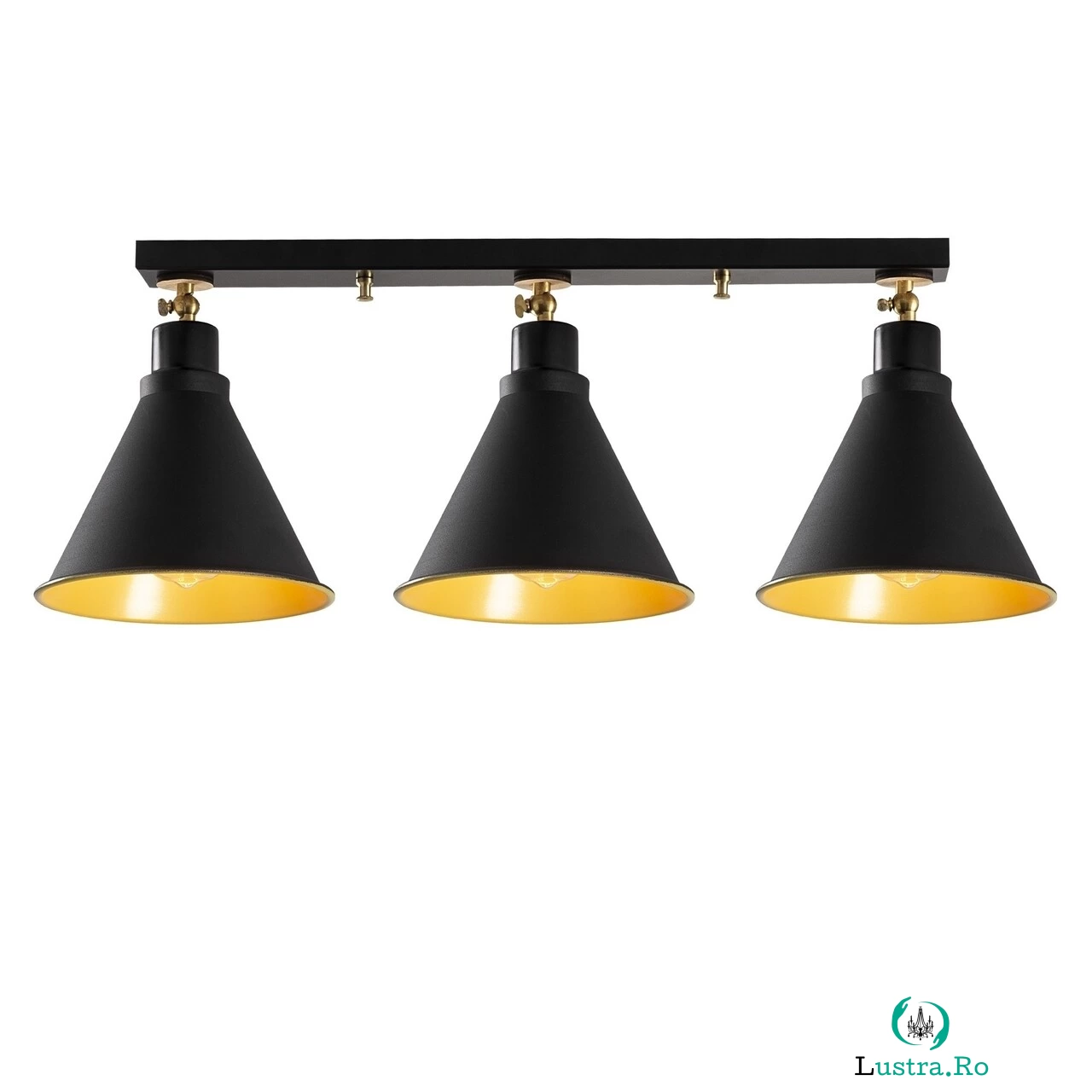 Lustra Berceste N-677, Noor, 26 x 72 cm, 3 x E27, 100W, negru la 366.00 lei ron