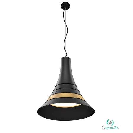 Lampa suspendata, lustra BATO 45 pandantiv, aur cu LED-uri de lumina pandantiv interior, negru / alama, LED-uri, 2700K, la 2,334.23 lei ron
