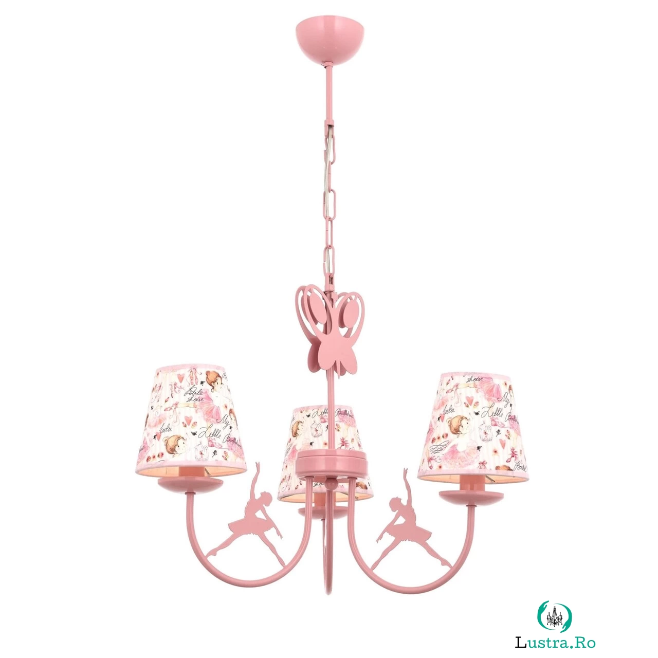 Lustra copii, Av-1416-Ballerina, Aurora, 52 x 75 cm, 3 x E14, 40W, roz la 591.00 lei ron